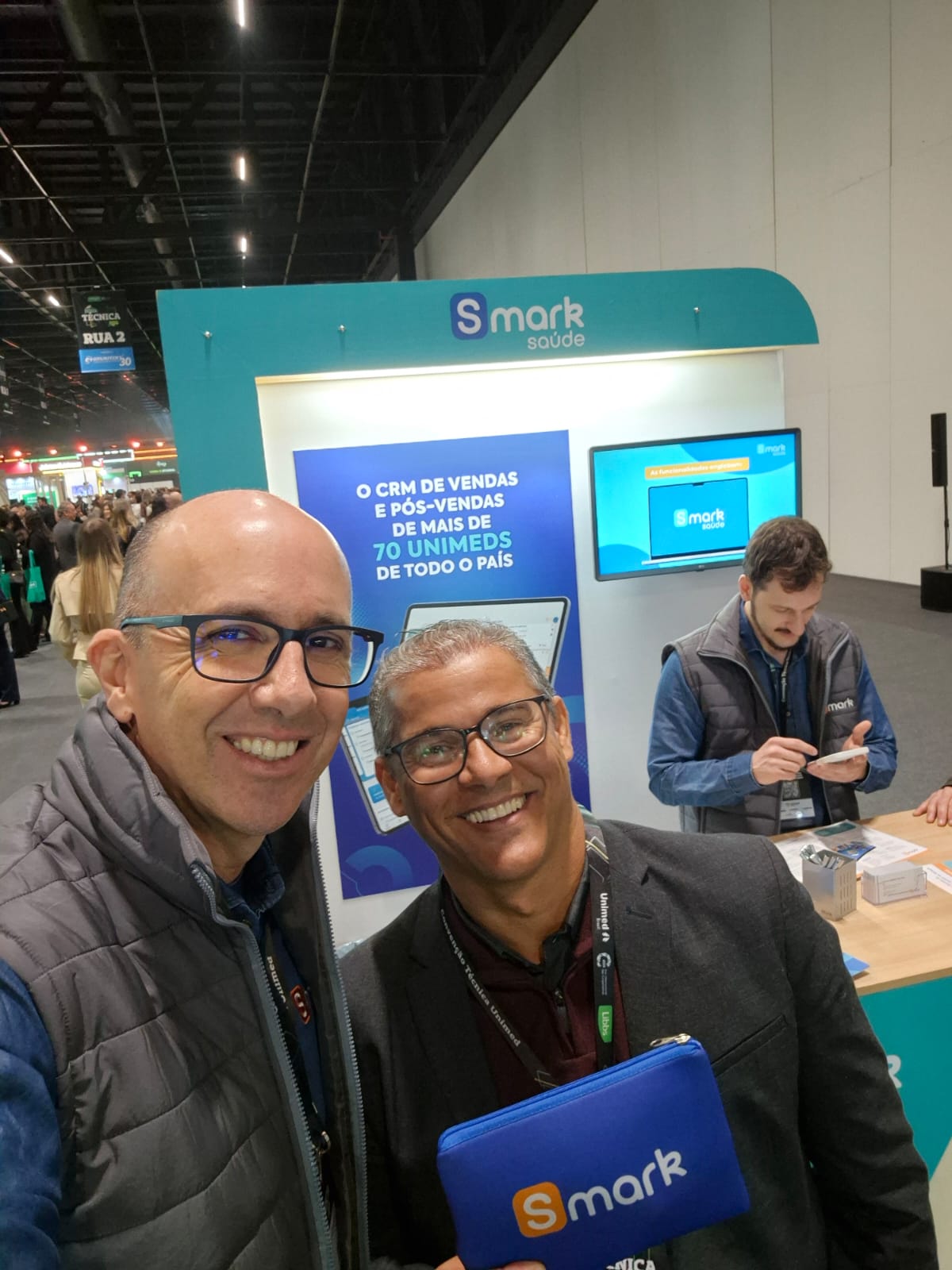 Também recebemos a visita do amigo André Luiz Gomes, da Unimed Petrópolis